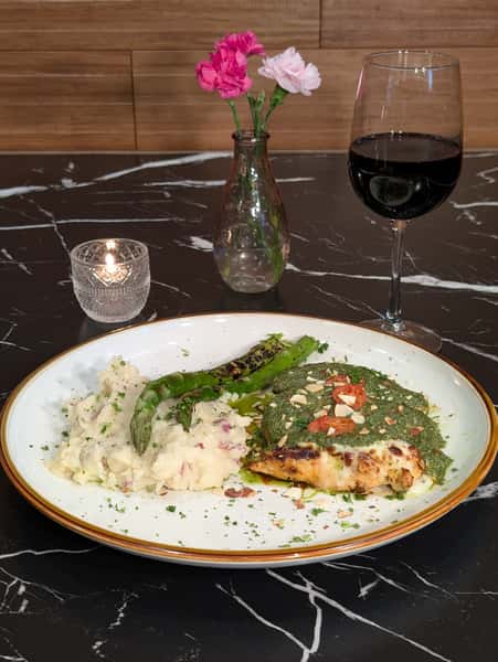 Pesto Chicken au Gratin
