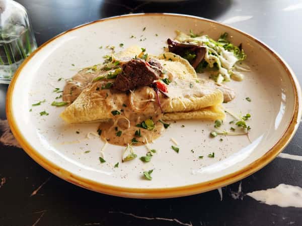 Philly Cheesesteak Crepe (Dinner)