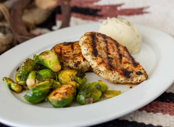 Grilled Garlic Basil Chicken Breasts