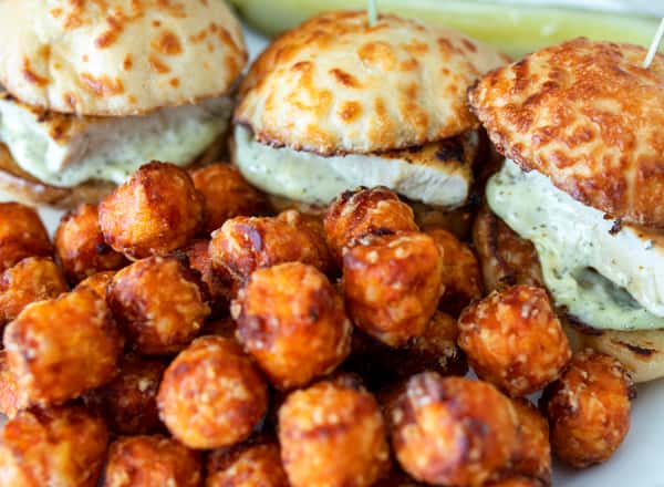 sliders and tater tots