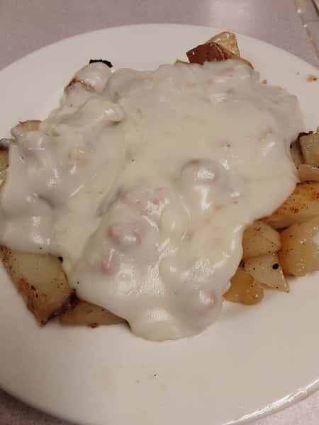 Sausage Gravy with Homefries or Grits