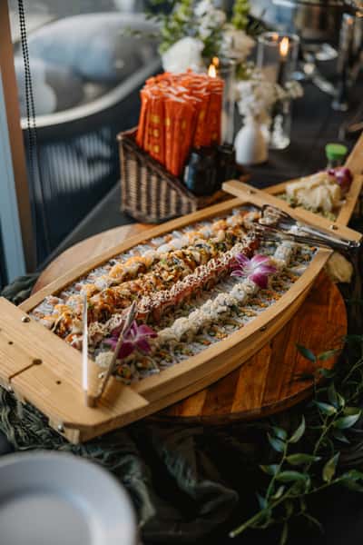 Sushi boat -Photo by: Rad Red Creative / Leo Trevino