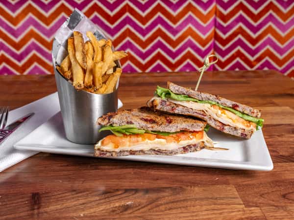 sandwich and fries