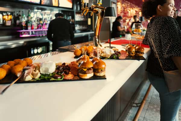 spread of food for private event