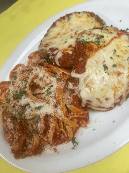 Chicken or Eggplant Parmesan