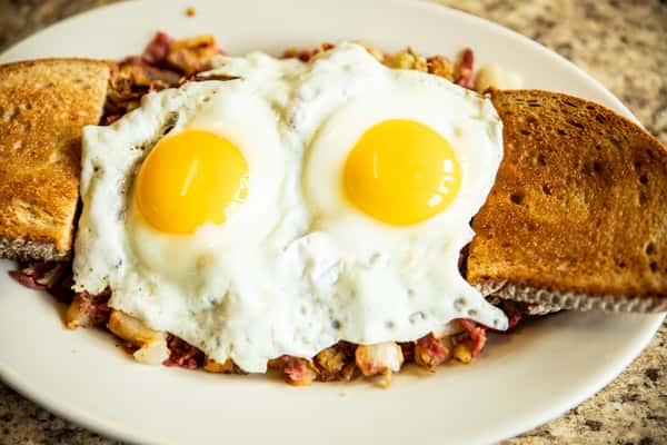 2 Eggs, Hash and Toast