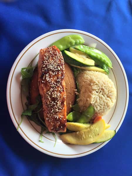 Salmon on a Plank