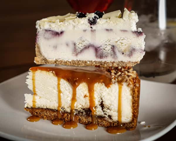 White Chocolate Blueberry Cobbler Cheesecake