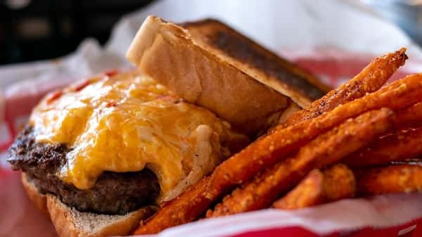 Melted Pimento Cheese Burger