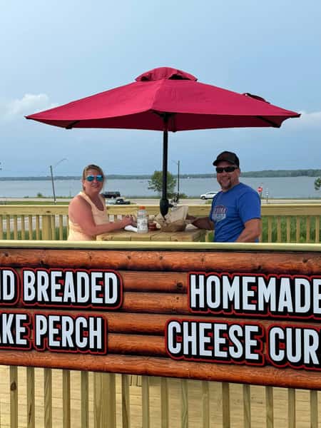 Primal Eats To Go at Cecil BP overlooking Shawano Lake