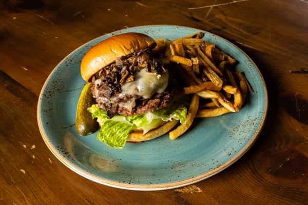 Mushroom Swiss Double Burger