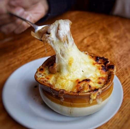 Baked French onion soup profile