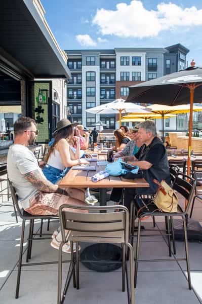 Patrons dining at Rose & Crown Tavern