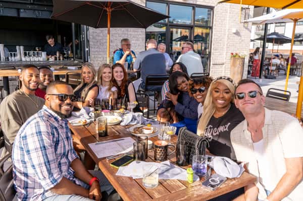 Patrons dining at Rose & Crown Tavern