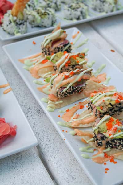 Tuna Wonton Nachos