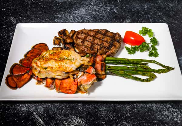 Steak and crab
