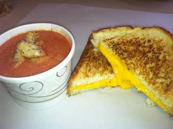 soup and grilled cheese