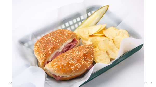 Ham & Cheese w/ Chips & Pickle Spear