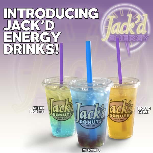 Neon Lights Jack's Donuts Menu Pizza King Jack's Donuts of Gas