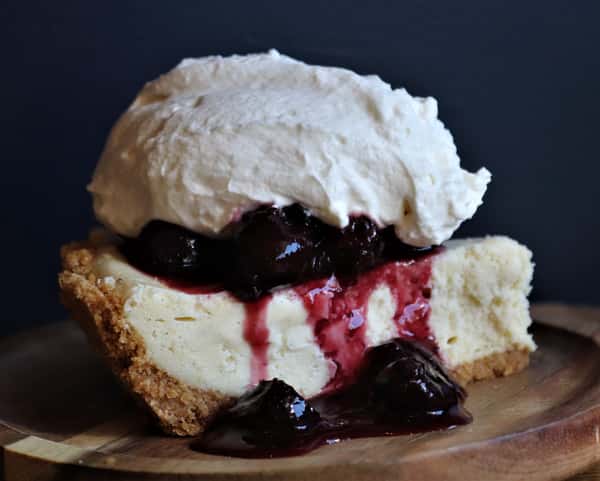 Original Cheesecake Pie & Dark Cherry Perserves
