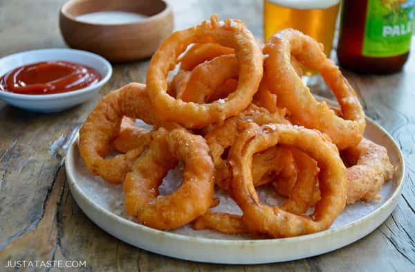 Whiskey battered Onion Rings