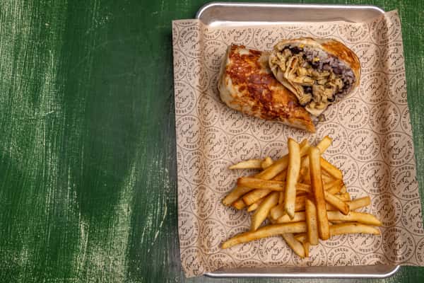 Burrito Macho And Fries
