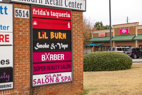 Exterior restaurant signage