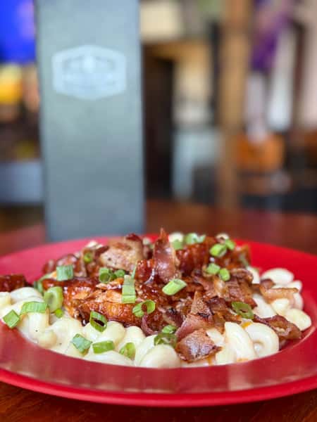 Crispy Fried BBQ Chicken & Bacon Mac
