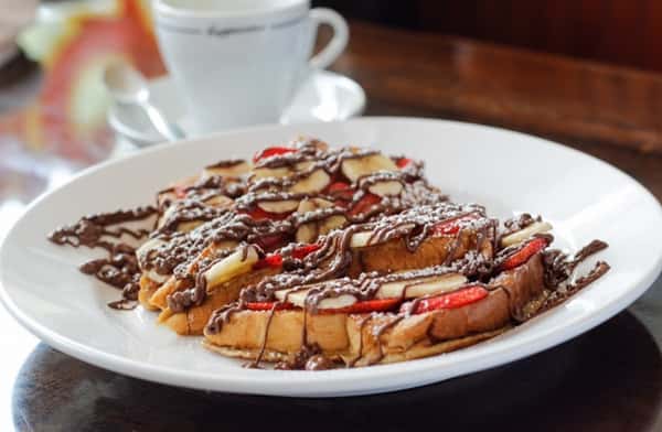 Strawberry Banana Nutella French Toast