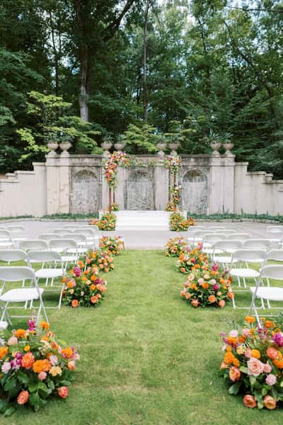 Wedding ceremony setup