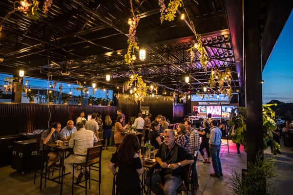 Partygoers at The Eastern ATL opening event