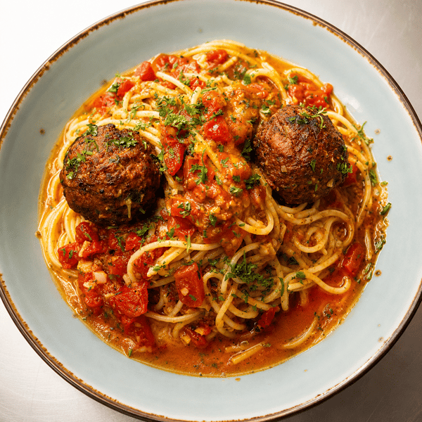 Spaghetti al Pomodorino+Meatballs