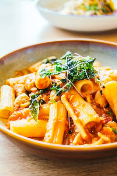 Rigatoni Pasta with Marinara Sauce