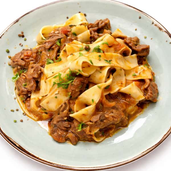 Pappardelle with Rich Meat Sauce