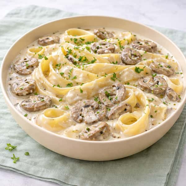 Pappardelle ai Funghi in Crema
