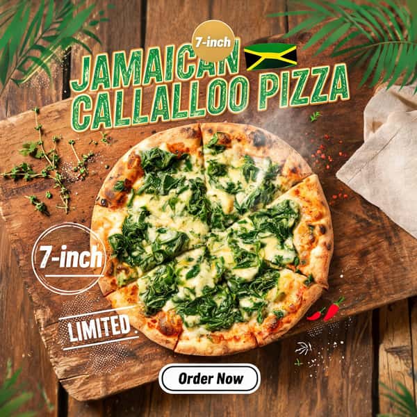 Callaloo Pizza 7" Pan 24 HOURS NOTICE