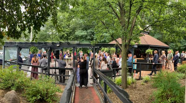 Wedding on patio at Sol
