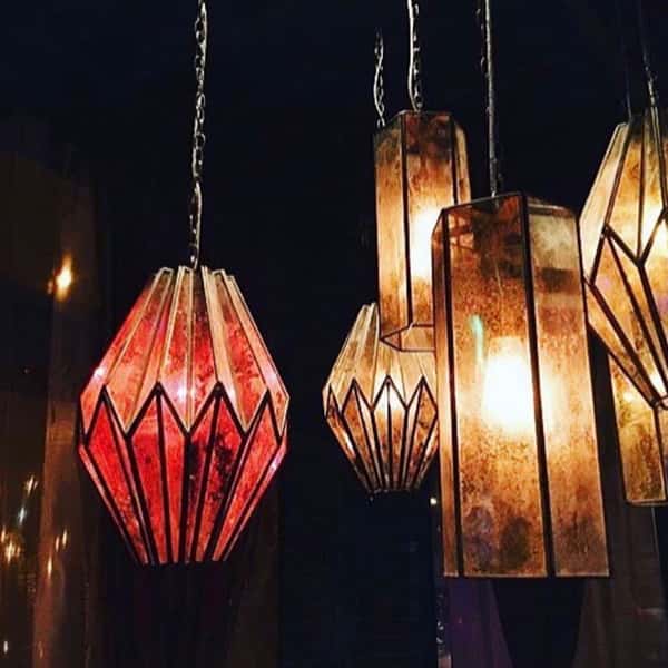stained glass pendant lights