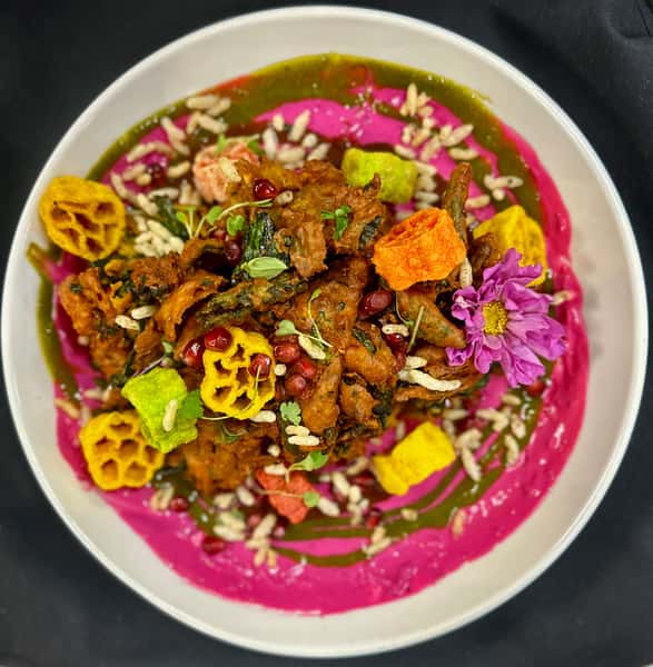 Kale Pakora Chaat