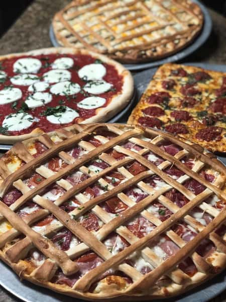 assorted pizzas