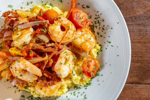 Voodoo Shrimp & Grits Dinner b Custom Kitchen Restaurant in