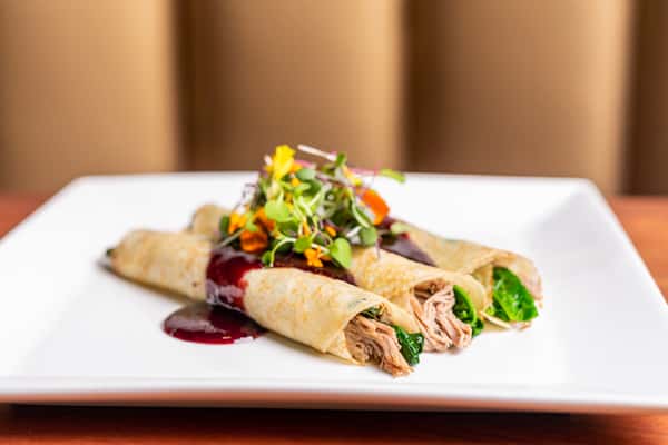 Duck and Blackberry Crepes