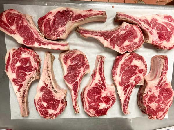 raw rib eyes