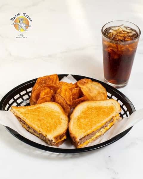 Why choose between a grilled cheese and a burger when you can have both?
Meet our "Grilled Cheese" Burger: a juicy Certified Angus Beef patty smashed inside gooey, crispy sourdough grilled cheese and smothered in our secret GOOP sauce. It's messy, beautiful, and waiting for you.
Come crush one on the Dutch Goose patio tonight!
#DutchGoose #MenloPark #MenloParkEats #BayAreaFoodie #SiliconValleyEats #PeninsulaFood #SupportLocal #Since1966 #GooseIsLoose #BurgersAndBrews