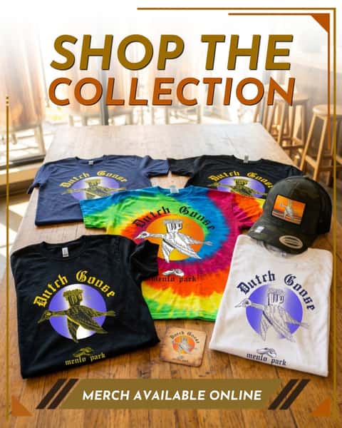 Good memories are great. Merch makes them wearable.
Show your Dutch Goose pride with something from our online store, because your favorite local hangout deserves some closet space too.
Browse the merch and find your new favorite. Link in bio.
#DutchGoose #MenloPark #MenloParkEats #BayAreaFoodie #SiliconValleyEats #PeninsulaFood #SupportLocal #Since1966 #GooseIsLoose #BurgersAndBrews