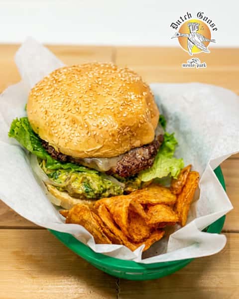 If "more is more" had a burger… this would be it.

Certified Angus Beef, Jack cheese, homemade guacamole, crisp veggies, and goop stacked high on a sesame bun with chips on the side. It's not subtle, and that's the point.

Make your next meal a Dutch Goose burger run. Link in bio to order.

#DutchGoose #MenloPark #MenloParkEats #BayAreaFoodie #SiliconValleyEats #PeninsulaFood #SupportLocal #Since1966 #GooseIsLoose #BurgersAndBrews