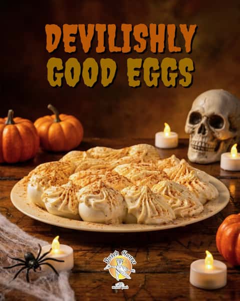 These Deviled Eggs have been haunting plates at Dutch Goose for decades, and they're still stealing the show one bite at a time.
A Halloween favorite with a little extra mischief.
Dare to order a plate of our Devilishly Good Eggs! Link in bio to order.
#DutchGoose #MenloPark #MenloParkEats #BayAreaFoodie #SiliconValleyEats #PeninsulaFood #SupportLocal #Since1966 #GooseIsLoose #BurgersAndBrews