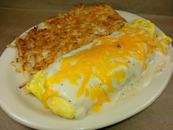 Chicken Fried Steak Omelette