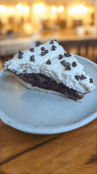 Slice Chocolate Cream Pie