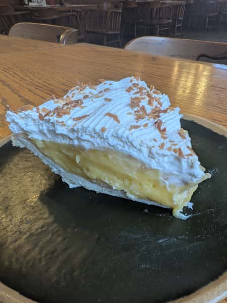 Slice Coconut Cream Pie